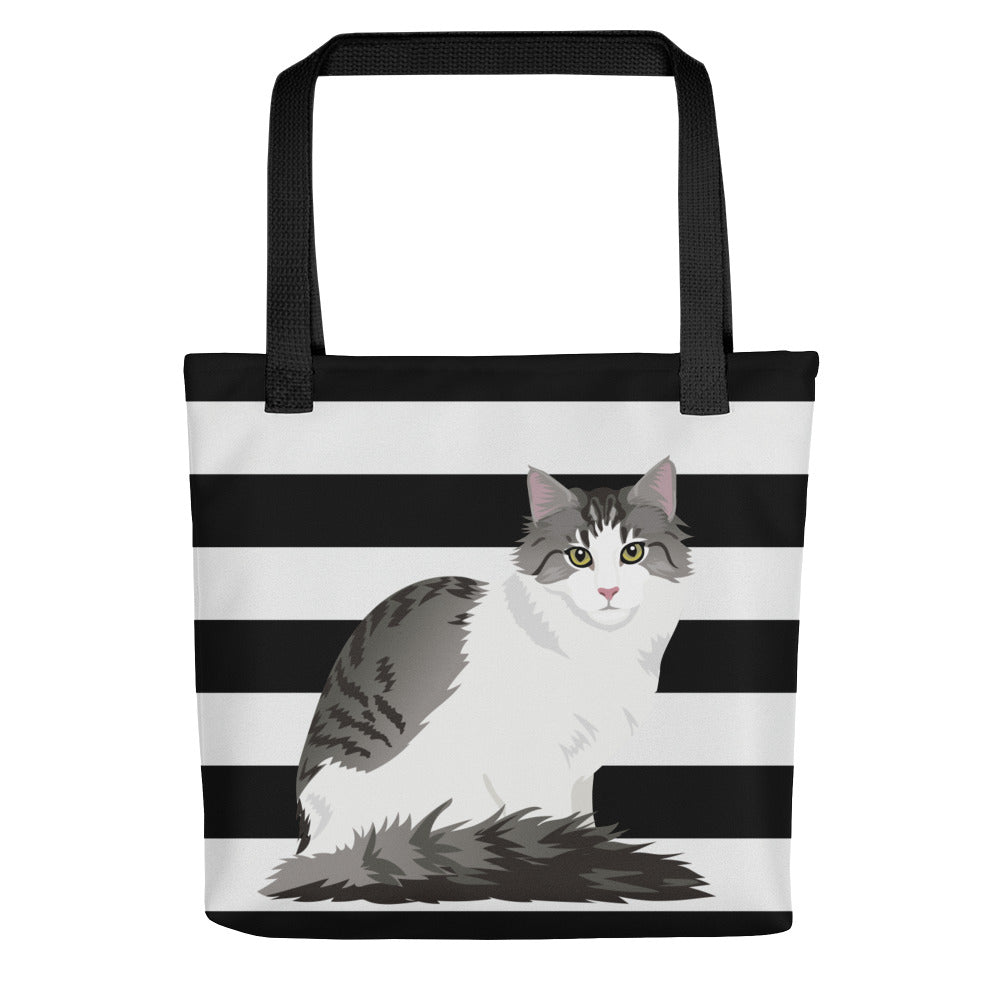 Norwegian Forest Cat Tote Bag from Mykuri